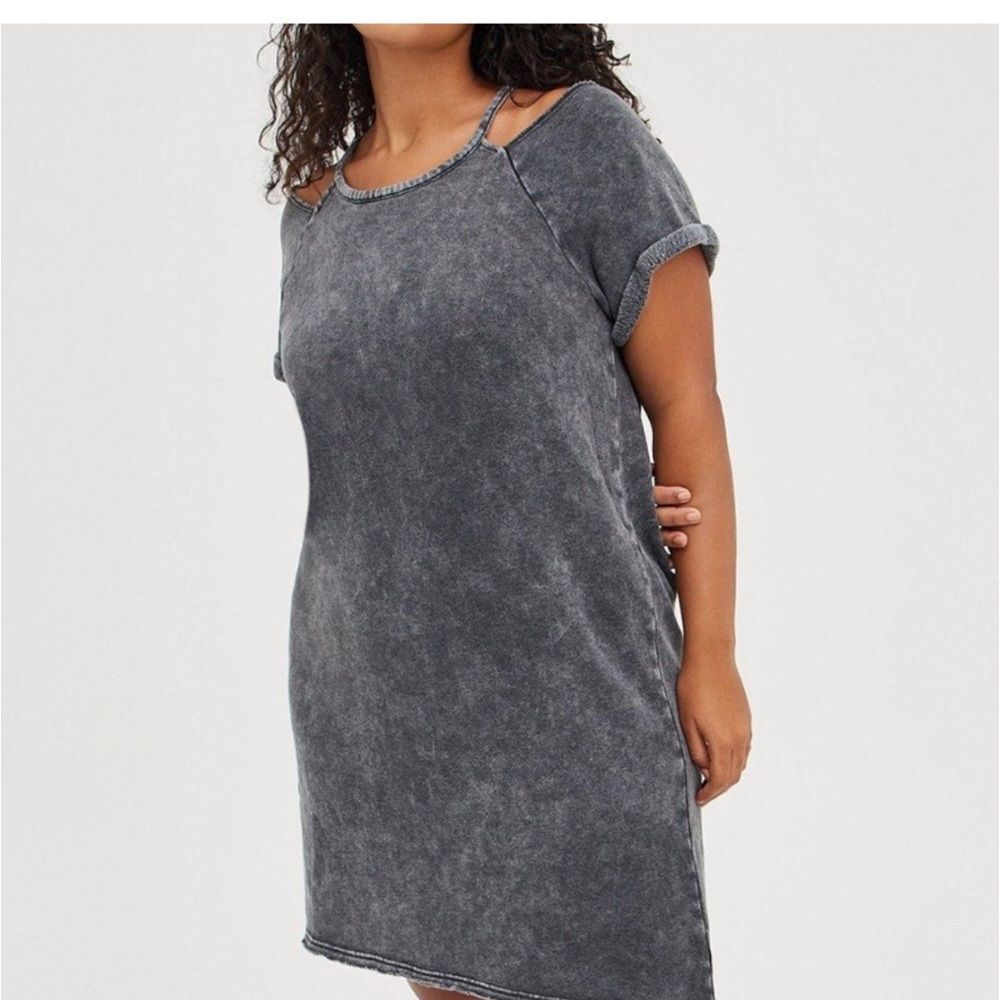 TORRID: Mini Cozy Fleece Cold Shoulder Dress